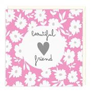 Beautiful Friend Pink Daisies Card
