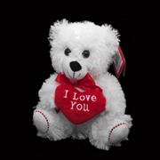 White Henry Bear with Heart