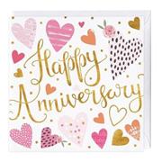 Hearts Happy Anniversary Card