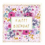 Floral Garden Happy Birthday Card