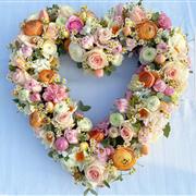 Mix spring flowers open heart 