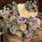 Lilac and white bride bouquet 