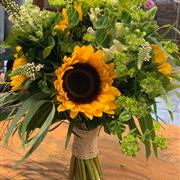 Sunflowers bridal bouquet 