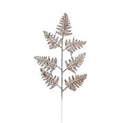 42cm GLITTERED FERN LEAF SPRAY CHAMPAGNE