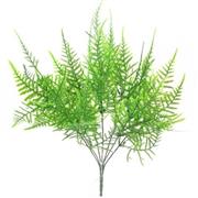 38cm PLASTIC ASPARAGUS FERN BUSH GREEN