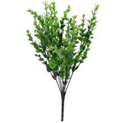 32cm PLASTIC MINI EUCALYPTUS BUSH 2 TONE GREEN