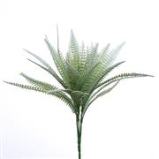 34cm PLASTIC FERN BUSH LIGHT GREEN