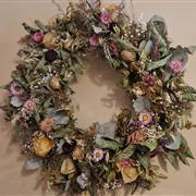 Dried summer wreath 